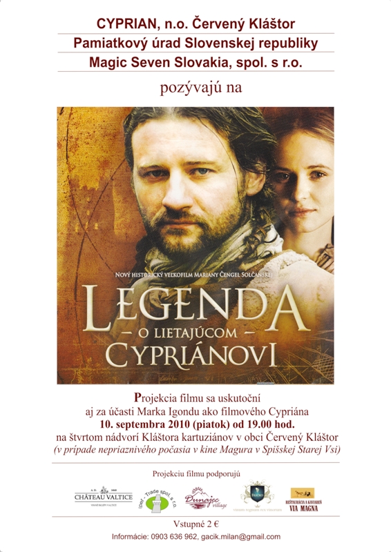 Projekcia filmu - Lietajúci Cyprián-pozvánka