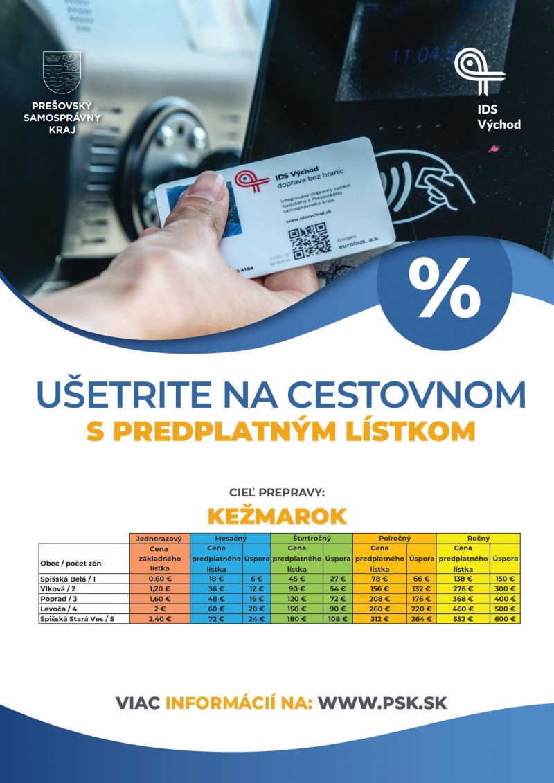 PREDPLATNÉ cestovné lístky