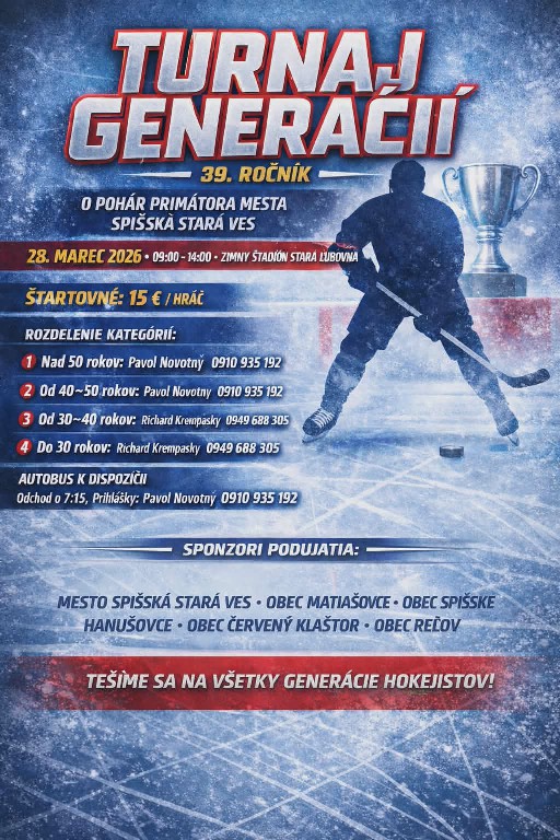 Turnaj generácii hokej 2026