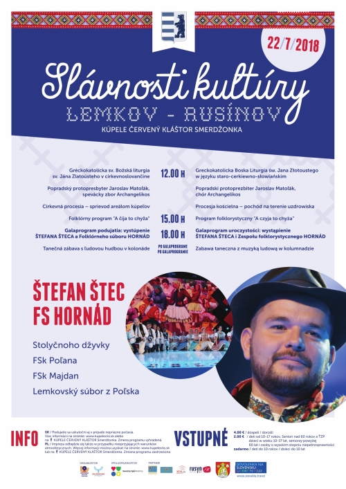 Slávnosti kultúry Lemkov - Rusínov 2018