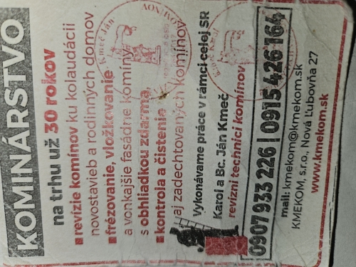 Kontakt na kominar