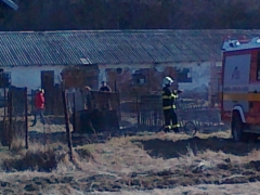 Vypaľovanie trávy v obci 26.03.2012