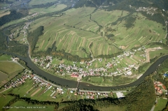 Letecká snímka obce Červený Kláštor