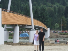 Lávka cez rieku Dunajec
