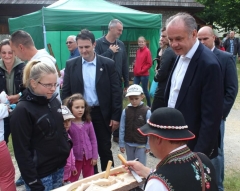 Návšteva prezidenta SR -J.E.  Andreja Kisku 21.6.2014 v Červenom Kláštore