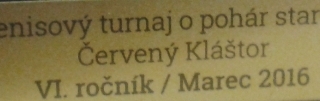 2016 - Stolnotenisový turnaj o pohár starostu obce -6.ročník