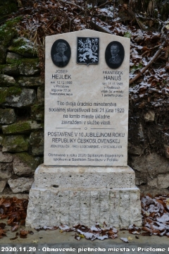 2020 - Obnovenie pietneho miesta v Prielome Dunajca