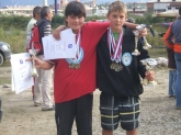 Úspešní medailisti z majstrovstiev Slovenska žiakov vo vodnom slalome v Žiline – Tomáš Džurný (vľavo) a Marko Gurecka.